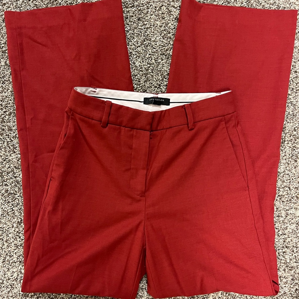 Ann Taylor Petite Red Trousers 0P